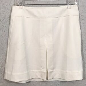 Valette White Lined Single Center Pleat A-Line Mini Skiet size 8‎